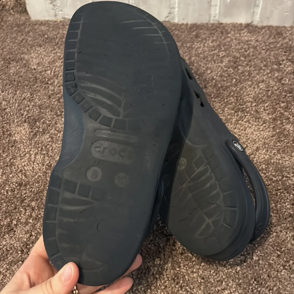 Crocs iconic navy blue comfort slip on shoes